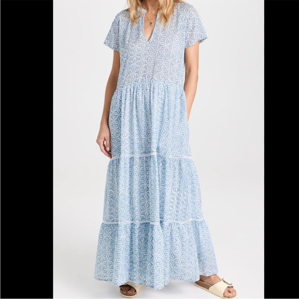 Marea breakers dress blue patterned maxi dress size xs